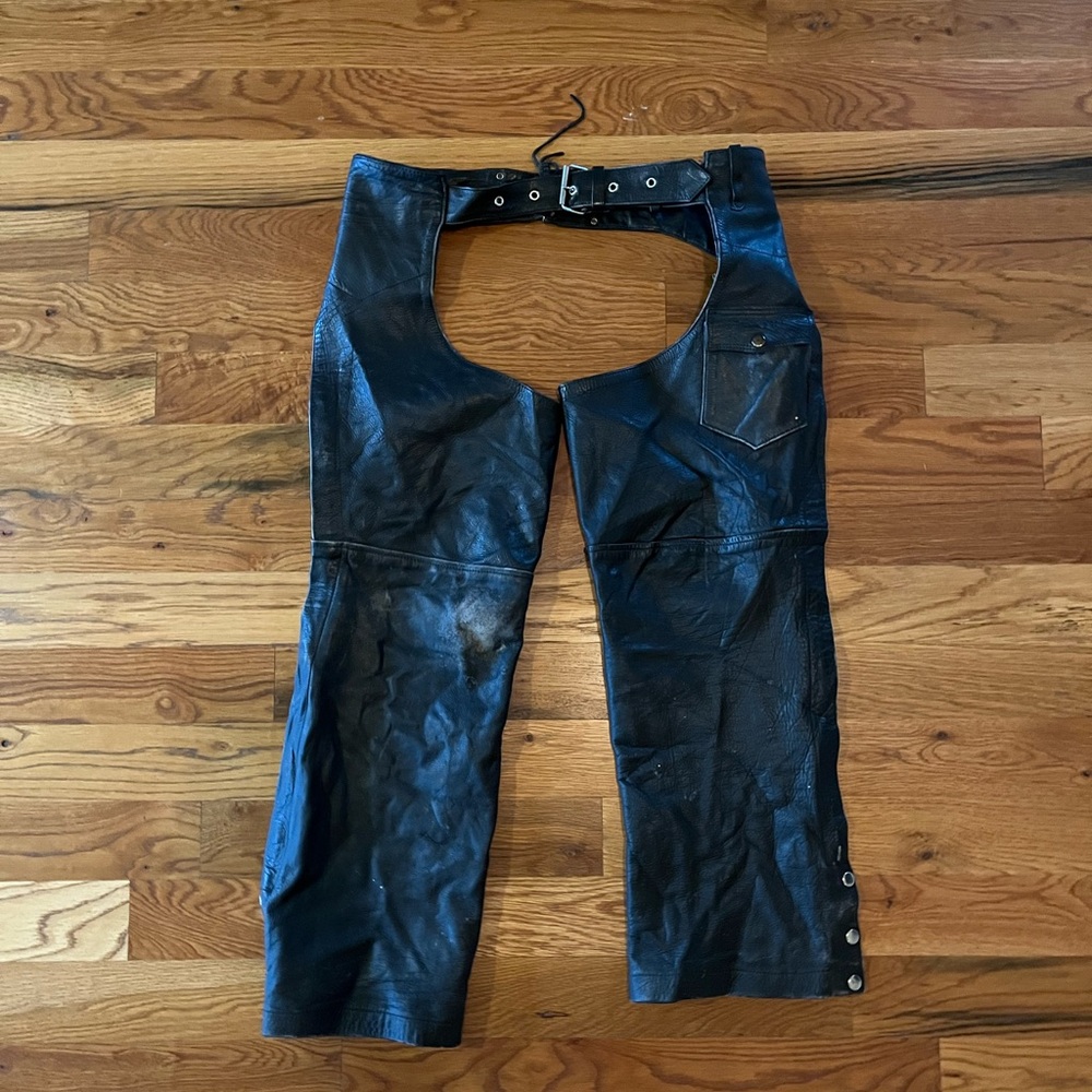 Vintage Paragon International Leather Black Leather Chaps